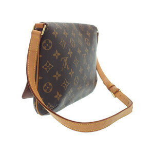Louis Vuitton Shoulder Monogram Bag Tango Leather Brown Musette Short